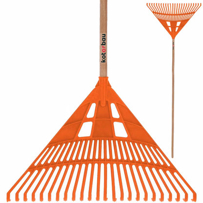 Løvrive 61 cm Orange med Skaft