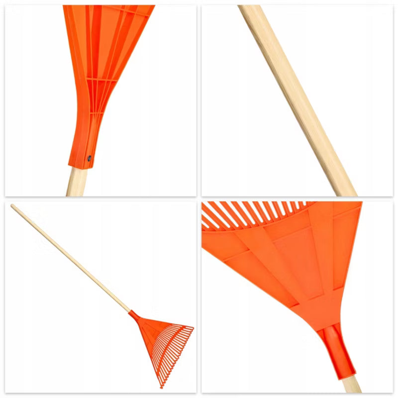 Løvrive med Træskaft 180 cm Orange
