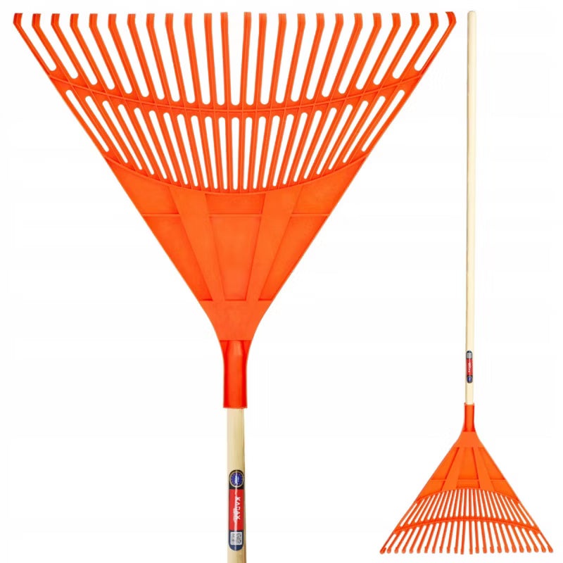Løvrive med Træskaft 180 cm Orange