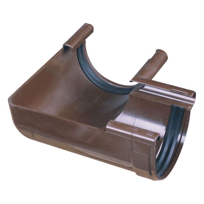 Indvendig tagrende bøjning Marley diameter 7,5 cm brun