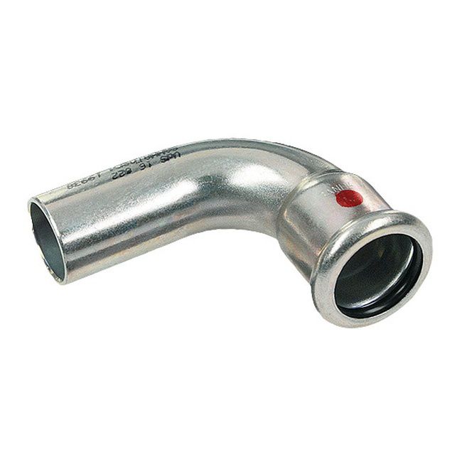 Sanha stålbøjning med enkeltmuffe 90° 22 mm