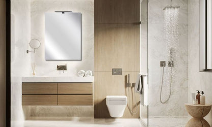 LED Spejl Amber 50x70 cm Sølv