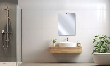 LED Spejl Amber 50x70 cm Sølv
