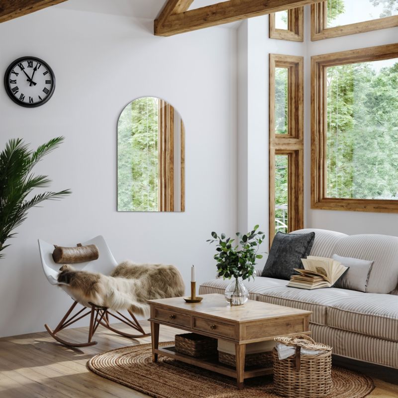Ovalt Spejl med Skrå Kant 50 x 90 cm til Stue og Gang