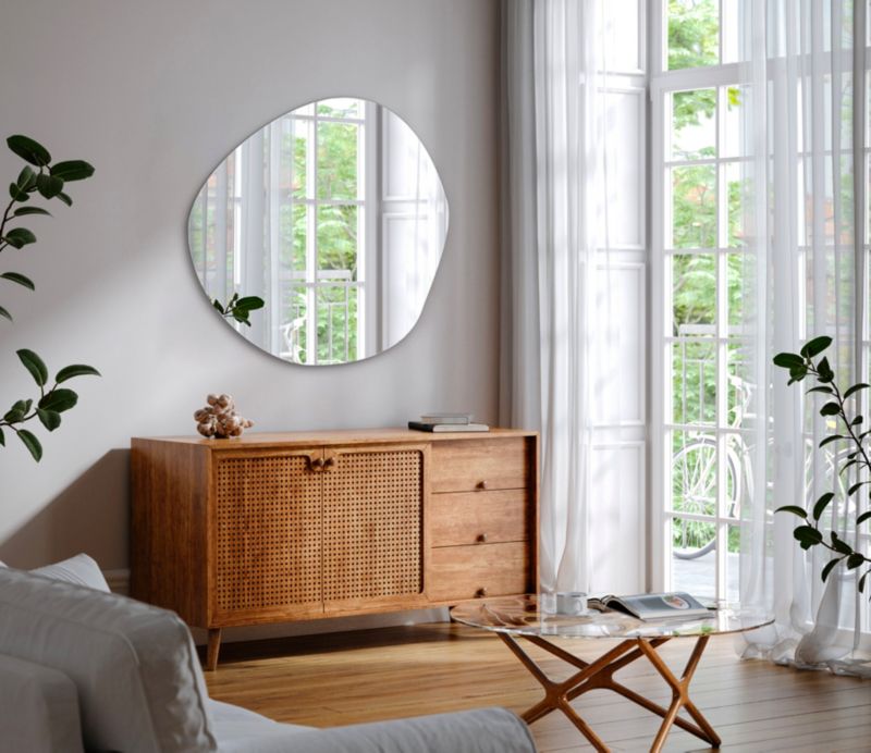 Asymmetrisk væg-spejl Tulup 96 x 97 uden ramme 1 stk.