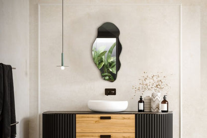 Asymmetrisk Tulup-spejl 40 x 80 cm til makeup, 1 stk.