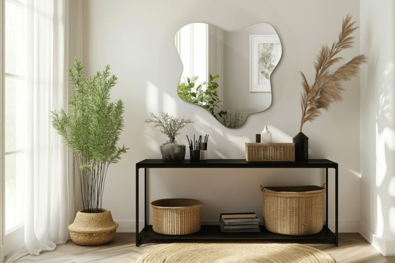 Asymmetrisk spejl Tulup 48,3 x 47,9 cm moderne 1 stk.