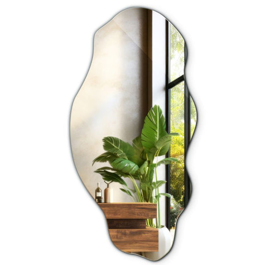 Tulup asymmetrisk spejl 50 x 100 cm moderne 1 stk.
