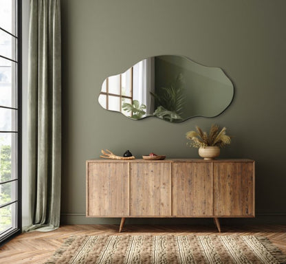 Tulup asymmetrisk spejl 50 x 100 cm moderne 1 stk.