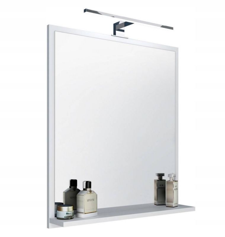 LED Badeværelsesspejl Rektangulært 70 x 60 cm Hvidt 1 stk. | 5901042111653