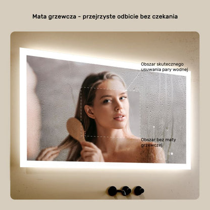 LED Badeværelsesspejl Rektangulært 120x70 cm Antidug Berøringsfølsomt