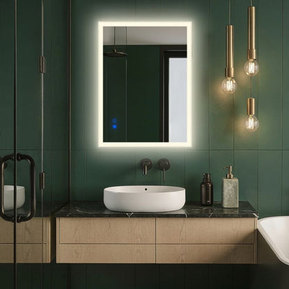 LED Badeværelsesspejl Rektangulært 80x60 cm Antidug Berøringsfølsomt