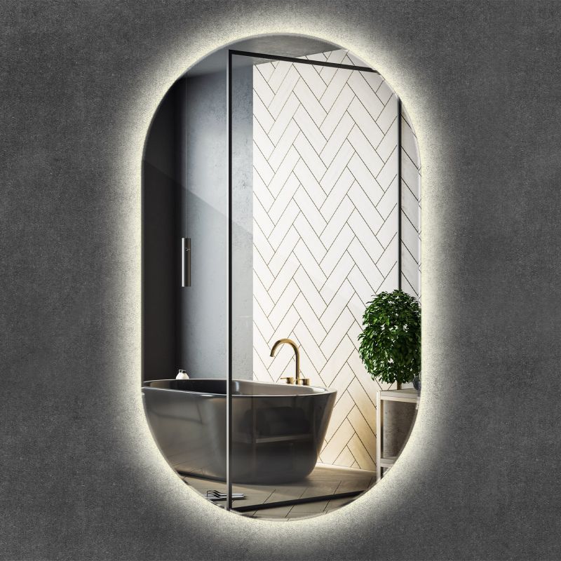 Ovalt LED Badeværelsesspejl 40 x 70 cm Neutralt Lys