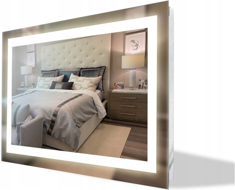 LED Spejl Firkantet 110x110 cm med 3 Lysfarver
