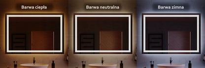 LED Badeværelsesspejl Rektangulært 50x70 cm Berøringskontakt