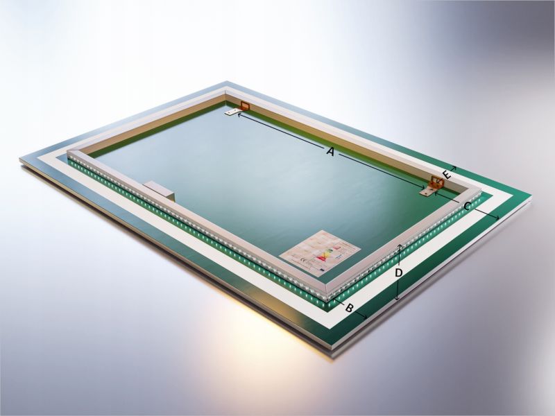 LED Badeværelsesspejl Rektangulært 50x70 cm Berøringskontakt