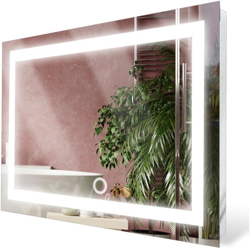 LED Badeværelsesspejl Rektangulært 80x60 cm med Touch-Kontakt