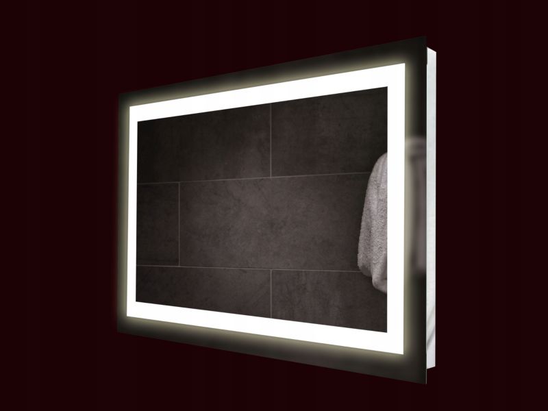 LED Badeværelsesspejl Rektangulært 80x60 cm med Touch-Kontakt