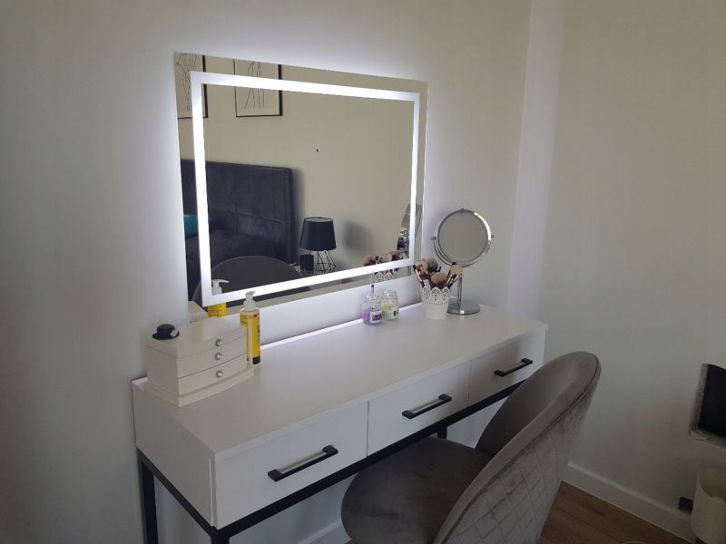 LED Badeværelsesspejl Rektangulært 80x60 cm med Touch-Kontakt