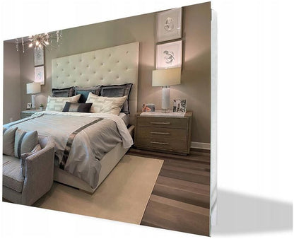 Badeværelsesspejl Rektangulært 90x90 cm Sølvfarvet