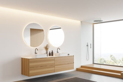 Rundt LED Badeværelsesspejl Vetro 80 cm Neutral 4200K IP44 | 5903886113534