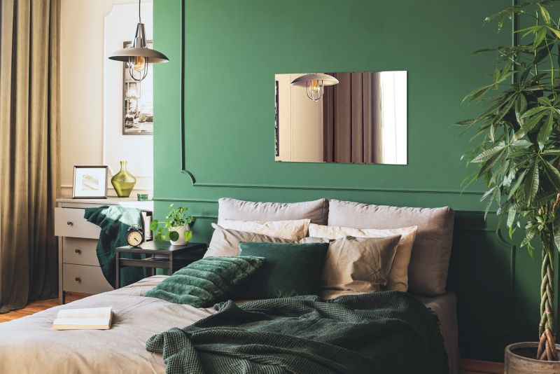 Vægspejl 100 x 70 cm Stort Badeværelsesspejl Glamour Uden Ramme 1 stk.