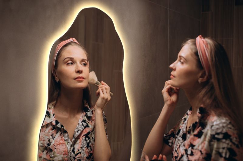 LED Vægspejl 50x100 cm Varmt Lys 1 stk.
