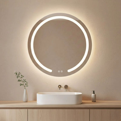 Rundt LED-spejl 70 cm med Anti-Fog og Lysdæmper