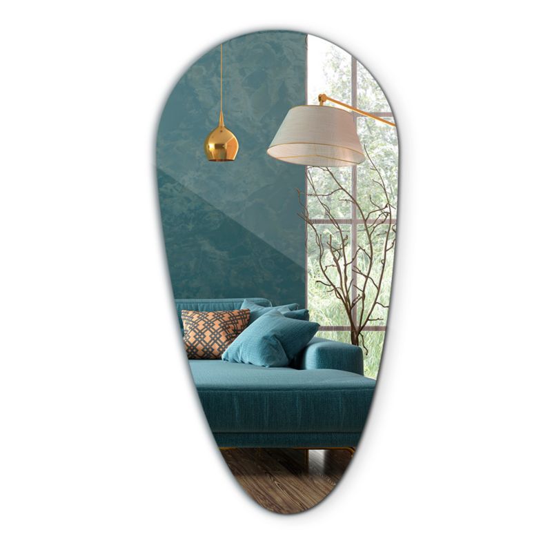 Vægspejl Tulup 35 x 70 cm i dråbeform – moderne design, 1 stk.