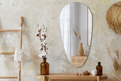 Vægspejl Tulup 35 x 70 cm i dråbeform – moderne design, 1 stk.
