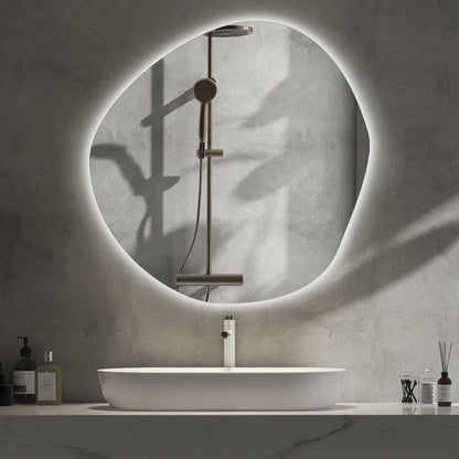 Dekorativt LED-spejl Tulup 77x77 cm med naturlig belysning, 1 stk.