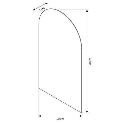 LED Spejl Dorji Bueformet 50 x 90 cm Hvid
