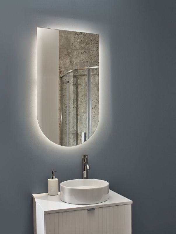 LED Spejl Dorji Bueformet 50 x 90 cm Hvid