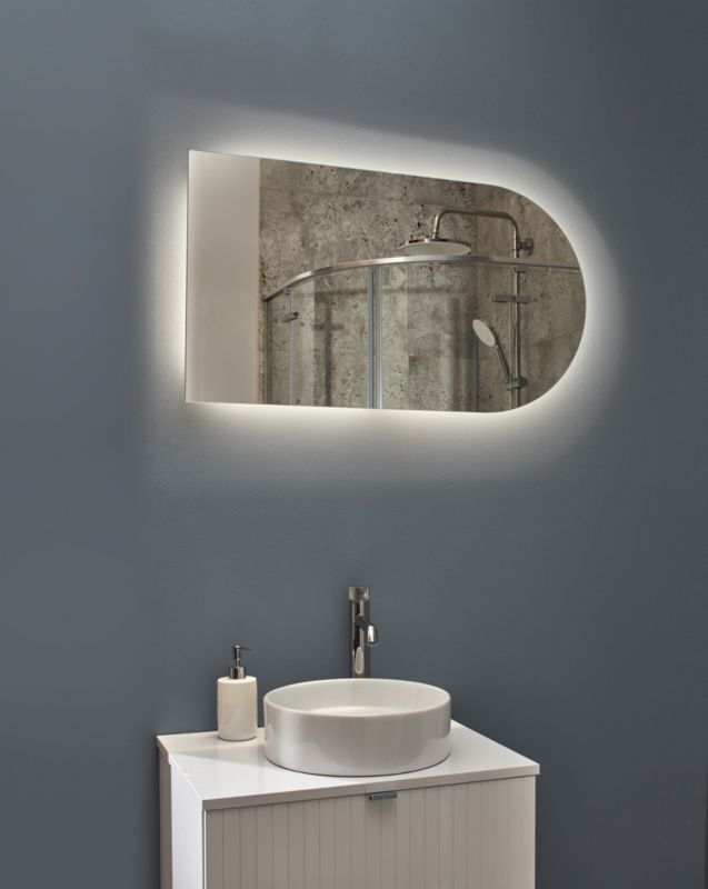 LED Spejl Dorji Bueformet 50 x 90 cm Hvid