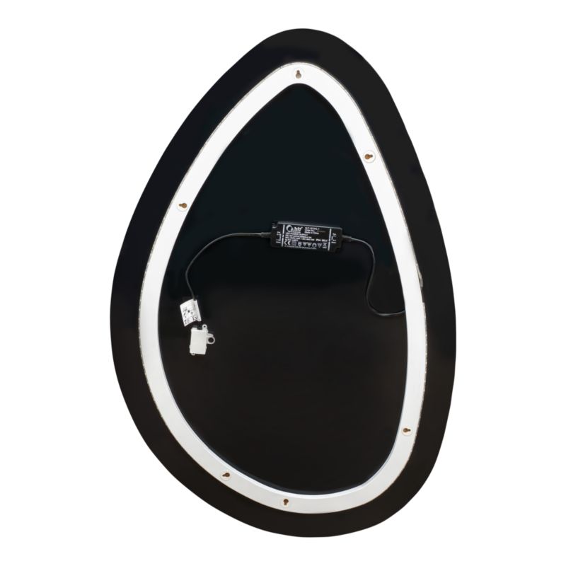 LED-spejl Dorji Drop 60 x 90 cm Sølvfarvet
