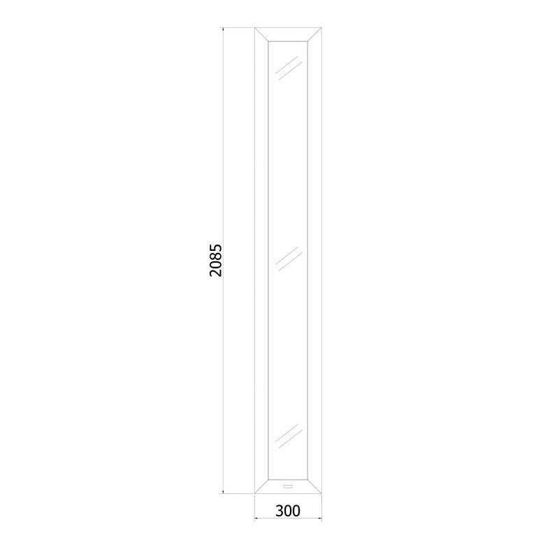 Fortia tilføjelsesvindue 2085 x 30 mm i mat‑sort antracit