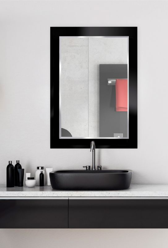 Lustro Elegante Nero 55 x 75 cm Sort