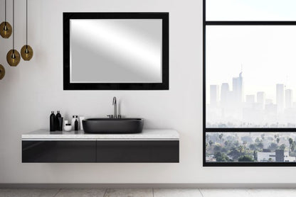 Lustro Elegante Nero 55 x 75 cm Sort