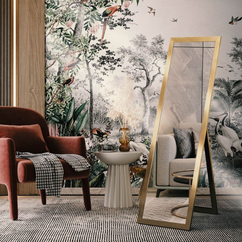 Florence spejl 46 x 146 cm i guldramme