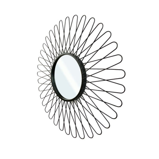 GoodHome Rosace spejl 60 cm sort