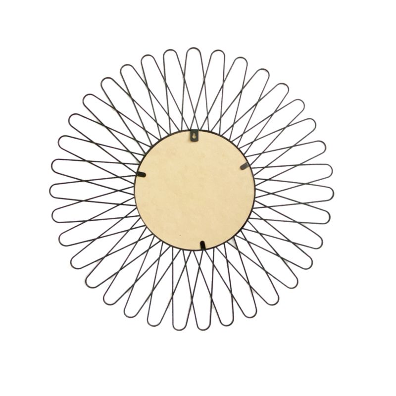 GoodHome Rosace spejl 60 cm sort