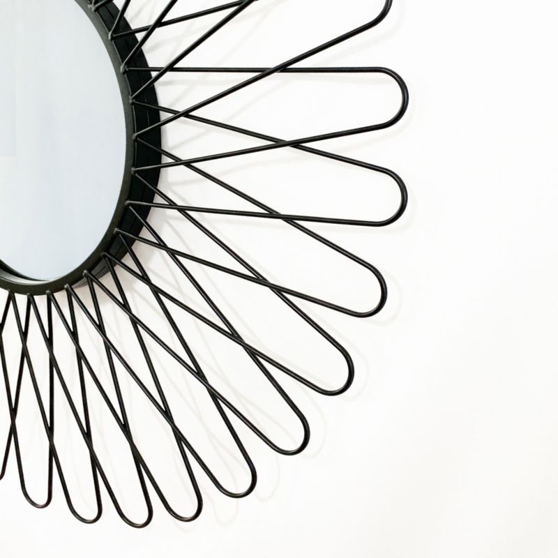 GoodHome Rosace spejl 60 cm sort