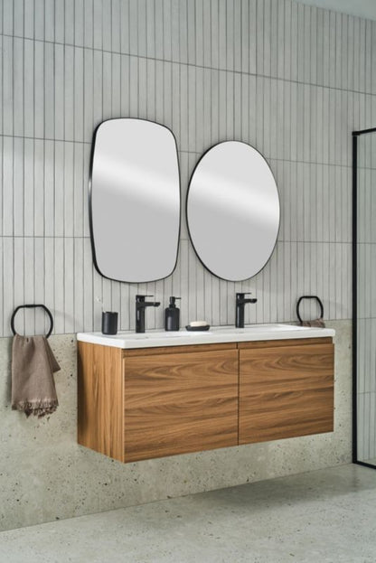 Spejl Tisa Slim Barrel 50 x 80 cm Sort