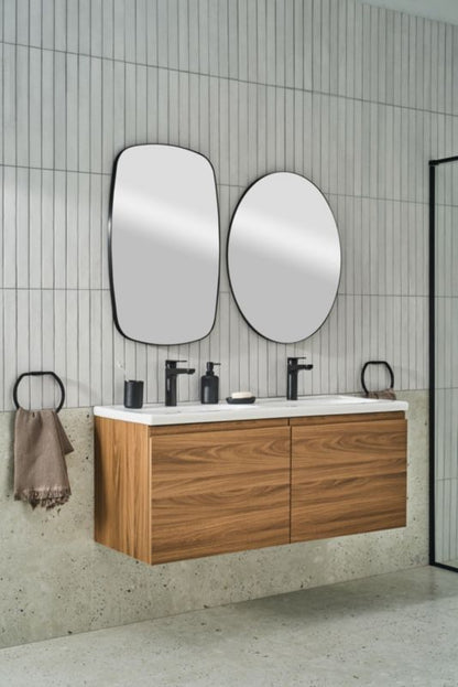 Spejl Tisa Slim Barrel 50 x 80 cm Sort