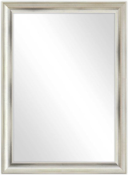 Knor spejl 50 x 70 cm i ramme med antik sølvfinish