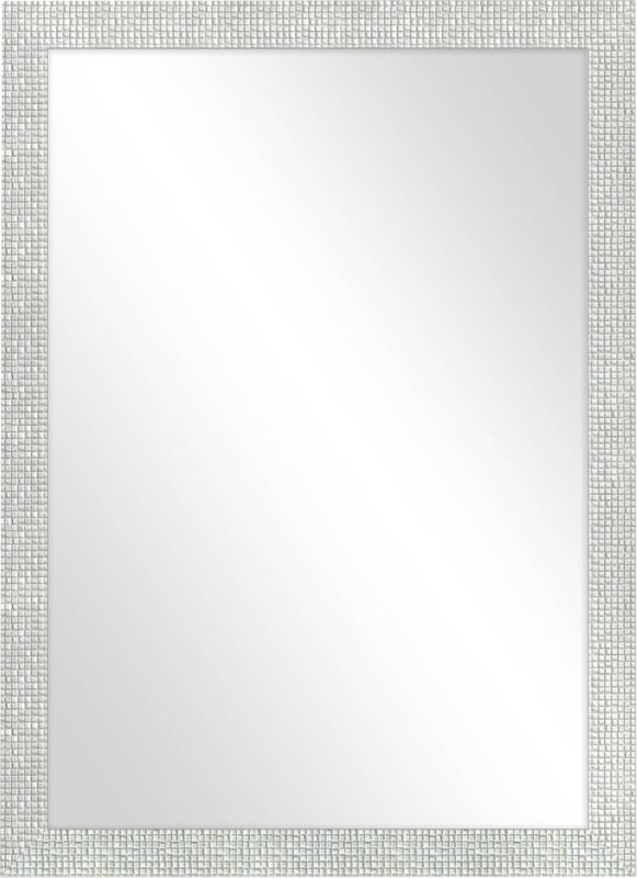 Knor Izabela spejl 50 x 70 cm i lys sølvramme