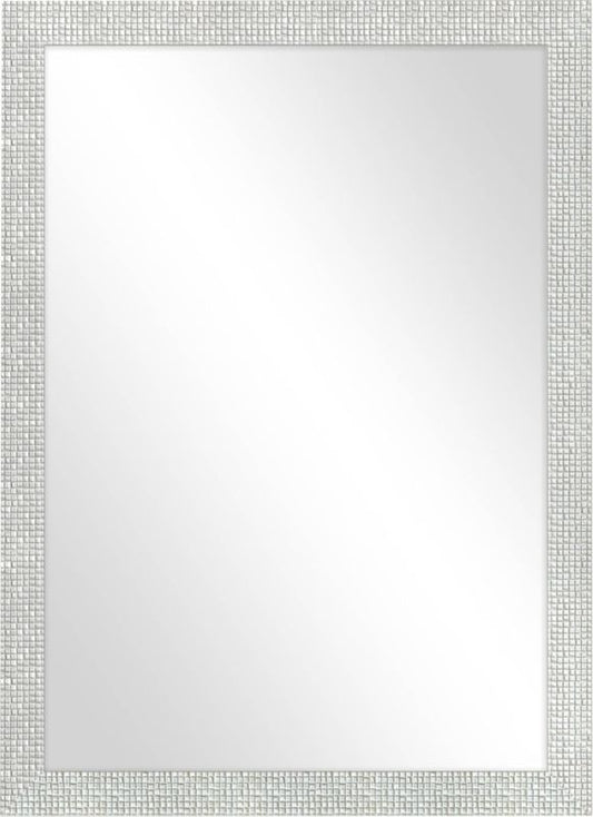 Knor Izabela spejl 50 x 70 cm i lys sølvramme