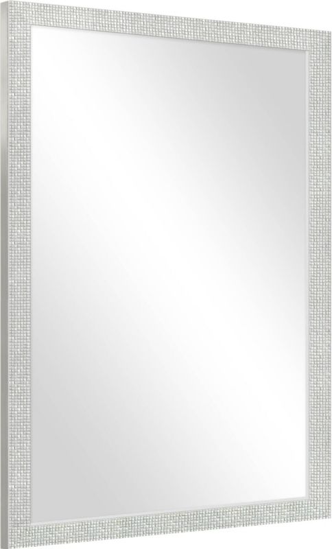 Knor Izabela spejl 50 x 70 cm i lys sølvramme