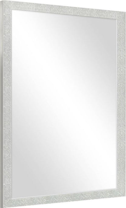Knor Izabela spejl 50 x 70 cm i lys sølvramme