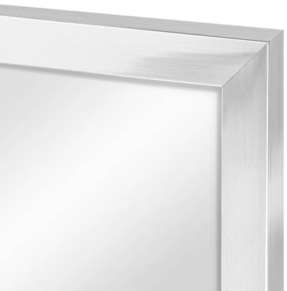 Knor Maria spejl 50 x 70 cm med sølvfarvet aluminiumsramme